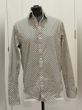 Men's Michael Kors Slim Fit Black & White Button Down Dress Shirt